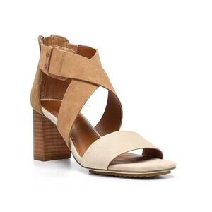 Donald Pliner Pavla Suede Slingback Heeled Sandal Sand Women's Size 8.5 NWOT